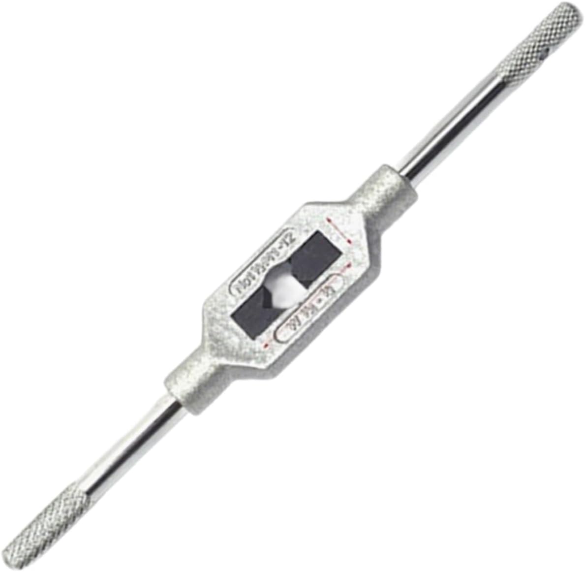 Adjustable Tap Wrench Handle, for Metric M1-M12 W116-12 Taps, Thread Tap Holder Reamer Hand Tapping Tool for Machinist Repair, Medium Carbon Steel Handle with Nickel Plated，tap Wrench