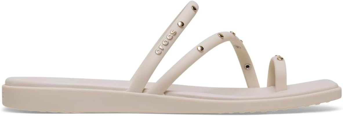 Crocs Women's Miami Toe Loop Sandals | Square Toe Flat | Flexible Straps | Croslite Foam Footbed