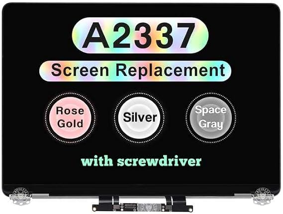 Screen Replacement for MacBook Air M1 2020 A2337 EMC 3598 LCD Display Retina Full Assembly 13.3" 2560x1600 (Rose Gold)