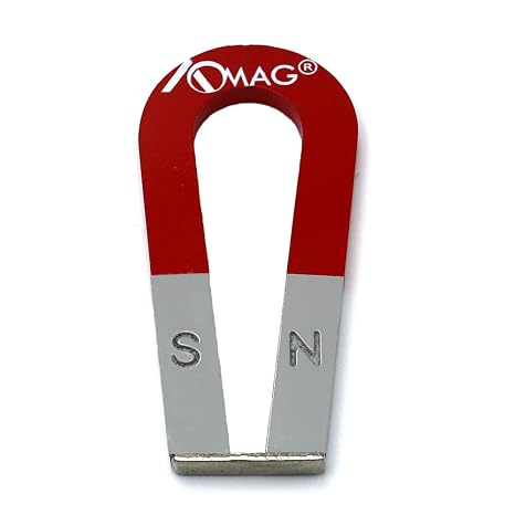 AOMAG Large 4" Red Silver Horseshoe Alnico Magnets