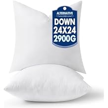 MIULEE 24x24 Pillow Inserts,Down Alternative Pack of 2 Euro Decorative Throw Pillows for Sofa Couch Bed, Ultra Soft Fluffy Bed Sleeping Form
