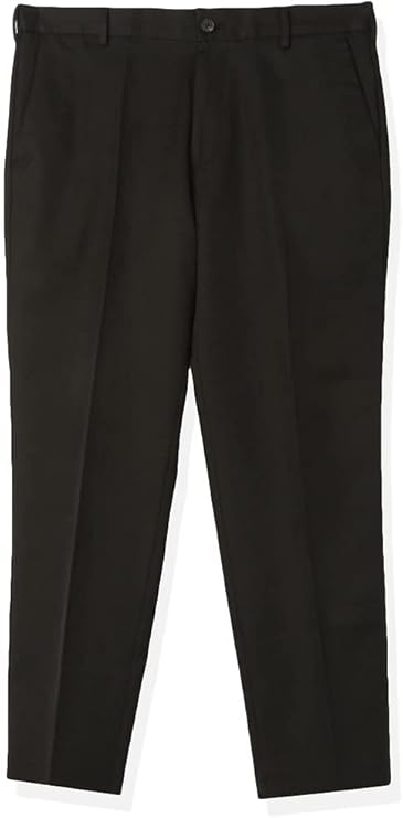 Arrow Men's Flat Front Straight Fit Solid Twill Micro Dress Pant