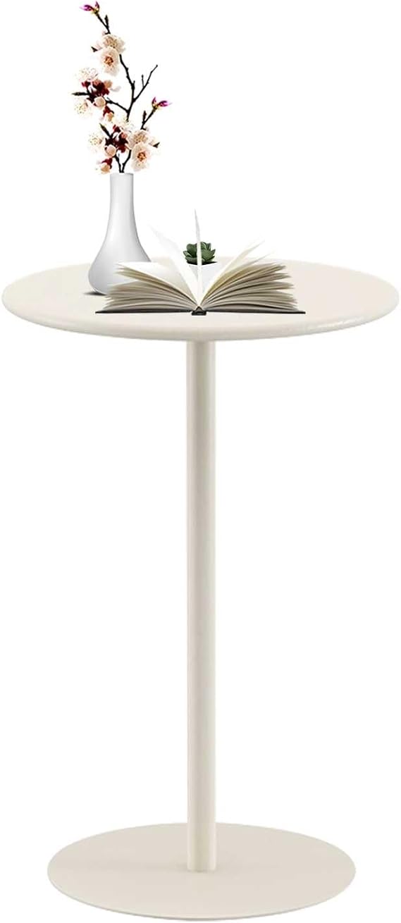 Round Tall Top Bar Table, Small Drink Table for Small Spaces, Circular Cocktail Bistro Table Coffee End Table, Counter Height Dining Table for Pub, Balcony, Restaurant(40x40x62cm)