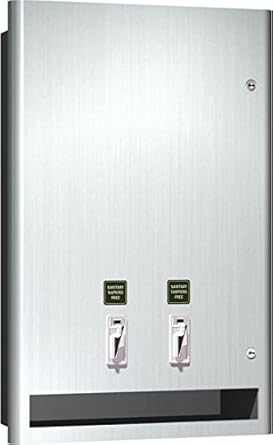 ASI 04684-25 Recessed Sanitary Napkin and Tampon Vending Machine