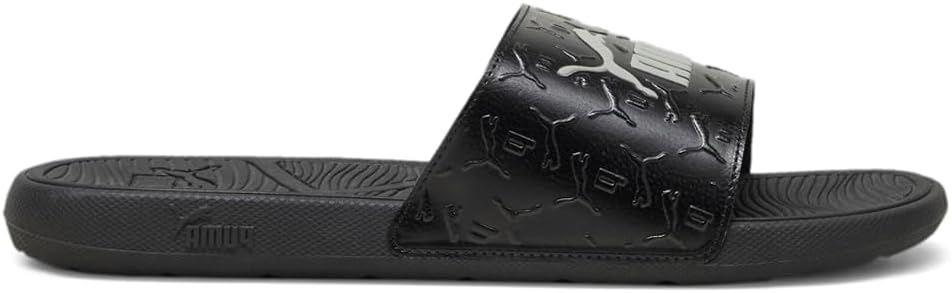 PUMA Mens Cool Cat 2.0 Superlogo Slide Athletic Sandals Casual - Black