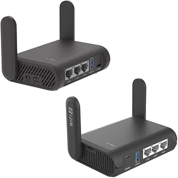 GL.iNet GL-A1300 (Slate Plus) Wireless VPN Encrypted Travel Router & GL-AXT1800 (Slate AX) Pocket-Sized Wi-Fi 6 Gigabit Travel Router