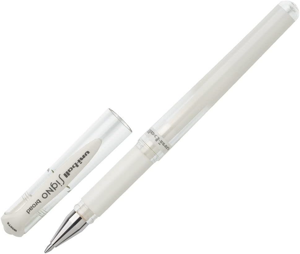 Uni-Ball Um-153 Uniball Signo Broad 1.0 Invitation Pen, 1.0 mm Tip, White