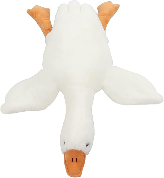 Tiiyee Giant White Goose Plush Jumbo 90cm, Soft Long Neck Sleeping Pillow | Cute Large Duck Stuffed Toy, Soft Plush Cuddle Companion for Bedroom Sofa Office, Home Decor, Cozy Gift for Adults and Kids