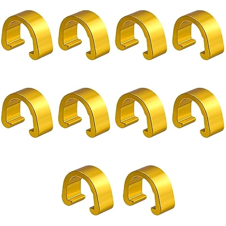 10 Pieces Aluminum Alloy Bike Cable C-Clips Mountain Bike Bicycles Brake Cable Clips Fixed Clamps Frame Buckle