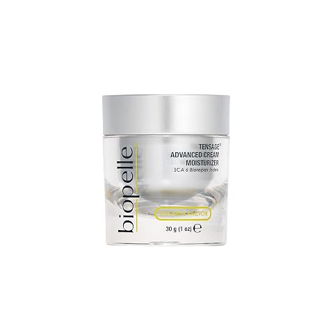 Biopelle Tensage Growth Factor Advanced Moisturizer Face Cream with SCA 6 Biorepair Index, Snail Mucin Moisturizer with Hyaluronic Acid, Antioxidants, and Vitamin C and E, 1 Oz