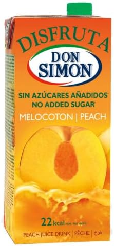 Peach No Added Sugar Juice Drink 1L x 12 Refreshing Fruit Beverage Multipack Smooth Peach Flavour for Breakfast Meals and Everyday Hydration