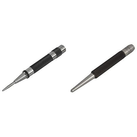 Starrett 18A Automatic Centre Punch with Adjustable Stroke & 117D Centre Punch with Round Shank