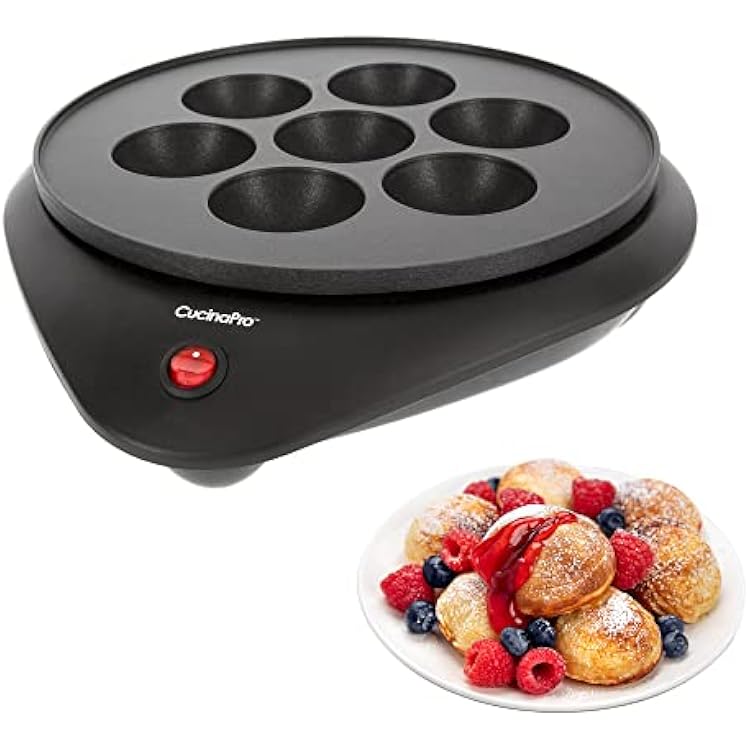 Ebelskiver Maker- Electric Non-stick Baker for Making Takoyaki, Ebelskiver or Octopus Balls, Aebleskivers, Donut Holes & Cake Pops, Unique Danish Mini Pancakes or Dessert Treat- Baking Gift for Her