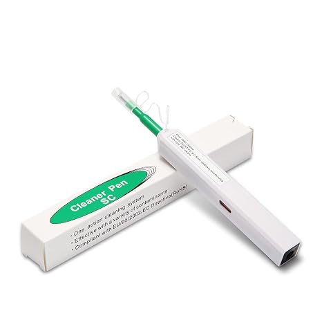 ipolex Fiber Optic Cleaning Pen, SC Fiber Optic Cleaner, One-Click Fiber Optic connectors Cleaning for 2.5mm Ferrule end Faces of FC, SC/APC, ST, SC (800+ Cleans)