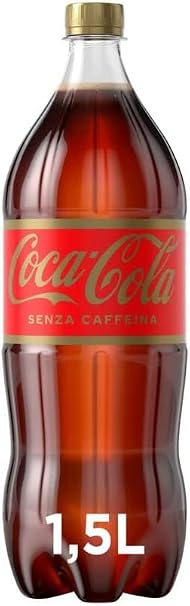 12x Cola-Cola Senza Caffeina Carbonated Drink PET 1.5 Lt Coke Without Caffeine Soft Drink