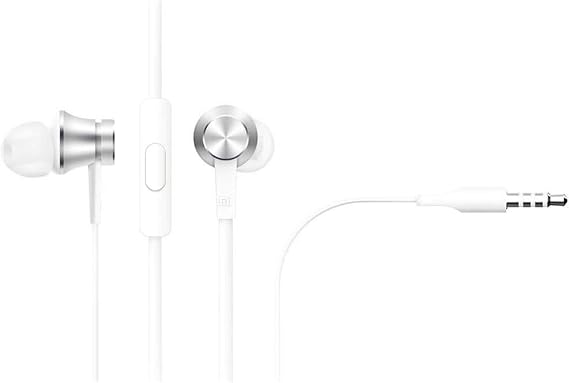 Xiaomi Piston Basic Edition Earbuds with Microphone, White/Silver