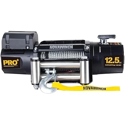 Pro Plus 12,500 lb Electric Winch - IP68 Waterproof Sealed Series Wound Motor, 85 ft 38 in Wire Cable, 171:1 Gear Ratio - 12 Volt Truck, Trailer, Off-Road Recovery Applications