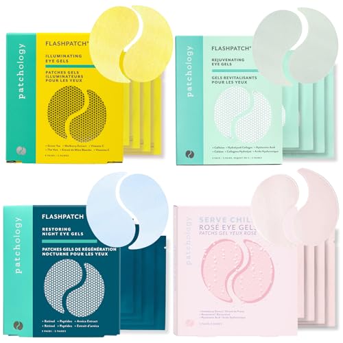 Patchology Eye-tinerary Under Eye Gel Patches Reduce Puffy Eyes, Dark Circles & Eye Bags, Hydrating Skincare for All Skin Types, Beauty Essentials for Daily Self-Care & Travel Kits
