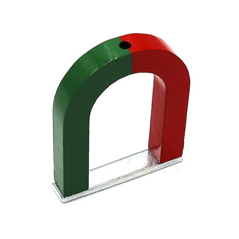 AOMAG 2.36" U-Shaped Alnico Horseshoe Magnet w/Red & Green Painted Poles