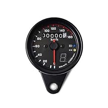 0171 Motorcycle Speedometer Odometer Universal for Honda Yamaha Suzuki Kawasaki Black