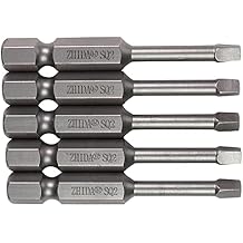 Torsion Robertson Impact Bits SQ2 Square Screwdriver Bits No.2 5 PC