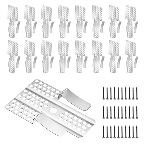Drywall Repair Clips, 30pcs Drywall Fastner Clips with 60 Screws Fits 12 and 58 Panels Stainless Steel Wall Patch Kits for Walls Repairing 30