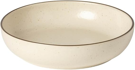 Casafina Ceramic Stoneware Soup & Pasta Bowl - Monterosa Collection, Cream-Cocoa | Microwave & Dishwasher Safe Dinnerware | Food Safe Glazing | Restaurant Quality Tableware