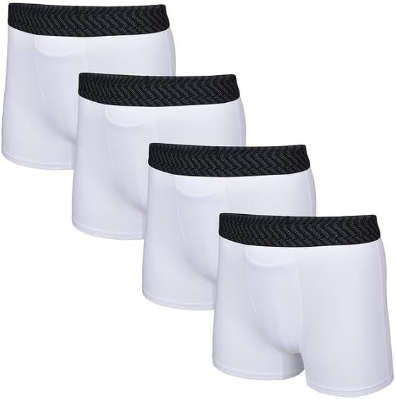 Tommy John Mens Trunk 4 Underwear - Cotton Basics Boxers with Supportive Contour Pouch -Naturally Breathable Stretch Fabric