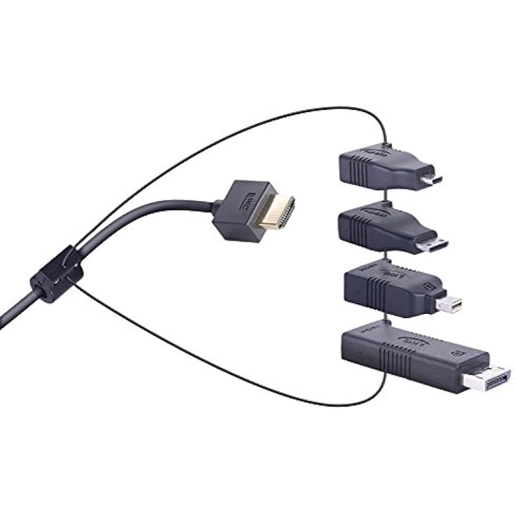 Liberty AV Solutions DL-AR2 Universal HDMI Adapter Ring with 4 Adapters, Male to Female