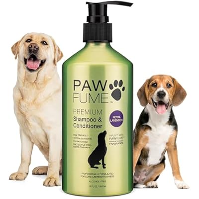 PAWFUME Dog Shedding Shampoo and Conditioner, Royal Lavender, 1-Pack Nourish & Detangle for Silky Soft Coat Probiotic, Deep-Cleaning, pH-Balanced Salon-Quality Shedding Shampoo for Dogs