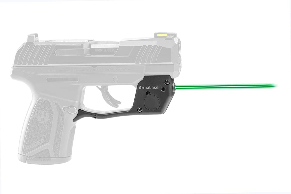 ArmaLaser TR38G Designed to fit Ruger MAX 9 Super-Bright Green Laser with GripTouch Activation [Does NOT FIT LCP 1, 2 OR LCP MAX]
