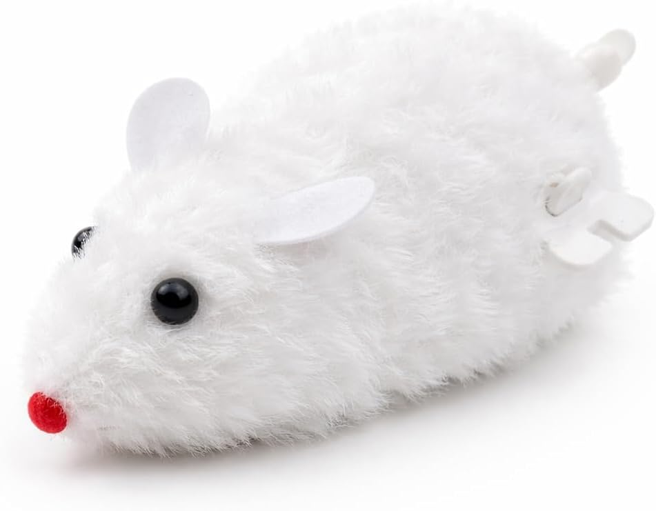 Busstier Çok Renkli Kurmalı Fare Kedi Oyuncağı Pilsiz Hareketli Peluş Fare İnteraktif Av Oyunu Kediler ve Yavru Kediler İçin Egzersiz Aktivite Ev İçi Oyun Eğlence Dayanıklı Yumuşak Doku