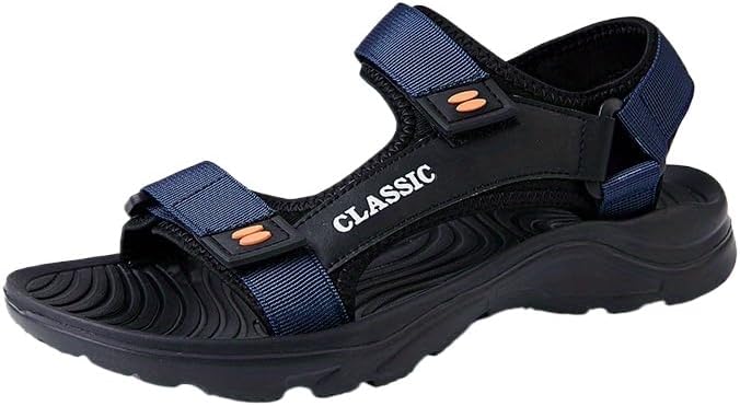 Men's Sandals Durable Non Slip Outdoor Hiking Trekking Sandals Comfy Beach Water Shoes, Spring And Summer