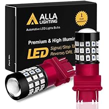 Alla Lighting T25 3156 3157 LED Turn Signal, Back-up Reverse, Brake Tail Lights, Super Bright 2835-SMDs (Red)