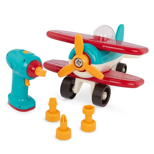 Battat Classic Construction Toy Pretend Play Toys Toddler Plane Playset Dexterity Building Toy 3 Years Take Apart Airplane