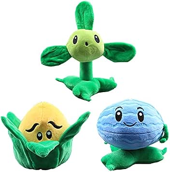 Plants Plush Toys Blover & Blue Watermelon & Corn Plushies Figure Stuffed Dolls Set of 3 Pieces