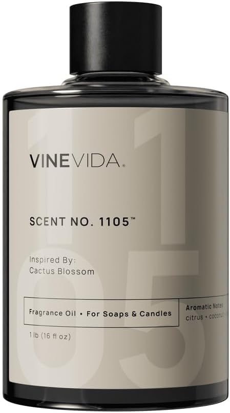 Vinevida 16オンス キャンドル作り用サボテンブロッサムフレグランスオイル - 米国製キャンドル作りのキャンドル香り - 天然キャンドルフレグランスオイル - 石鹸作りの香り