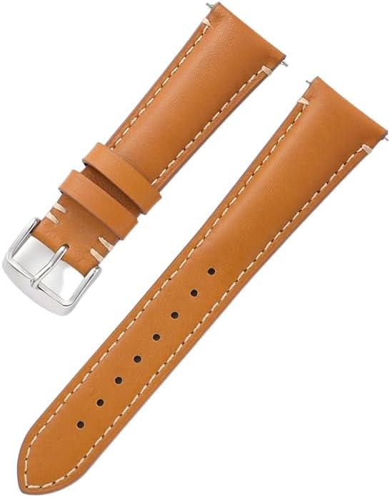 Handmade Genuine Leather Replacement Watch Strap Stainless Steel Buckle Dress Watchband for Longines HydroConquest