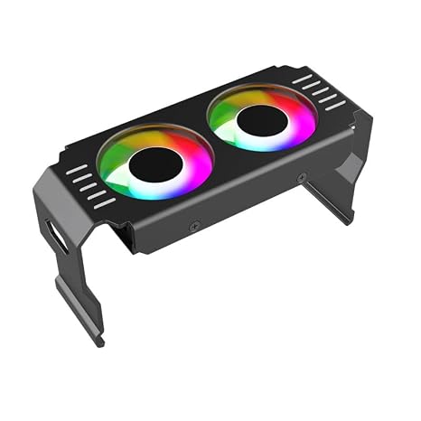 ARGB DDR Memory Cooler,Computer Memory Radiator,PWM Temperature Control Fan for DDR DDR2 DDR3 DDR4 DDR5 (Black)