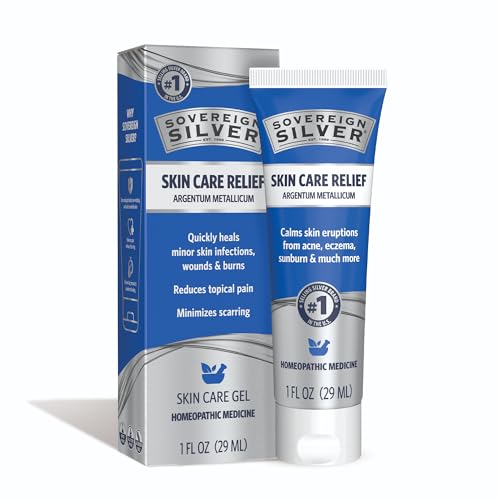 Sovereign Silver Natural Healing Gel - Skin Care for Healing, Redness Reduction, Minimizing Acne Scars & Easing Inflammation - 1oz