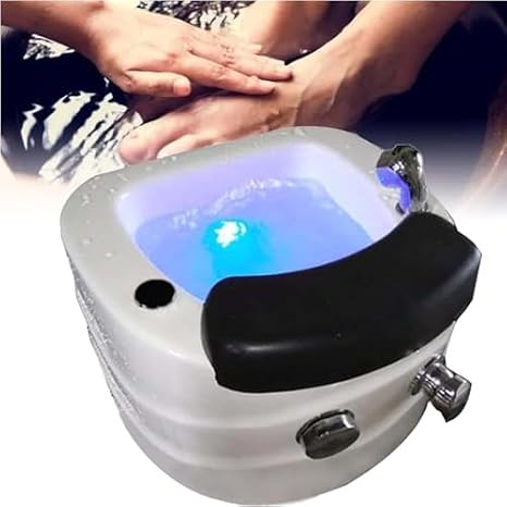 Foot Spa Bathtub, Portable Pedicure Bowl with Massage, Acrylic Pedicure Chair Wash Salon Sink for Relaxing Foot Bath