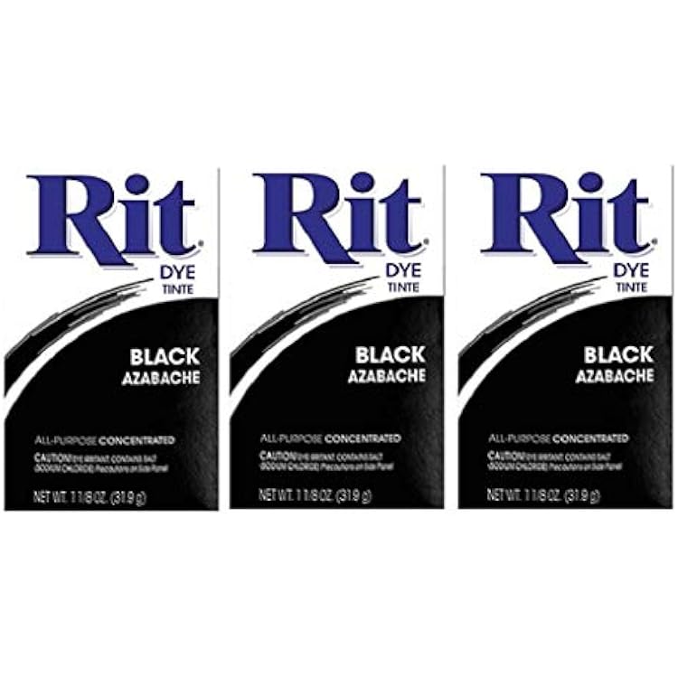 Rit Dye Powder Dye, 1-18 oz, Black, 3-Pack
