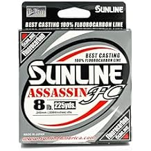 Sunline Assassin FC Fluorocarbon Fishing Line 100% Fluorocarbon, P-Ion Technology, Multiple Line Weights & Spool Sizes