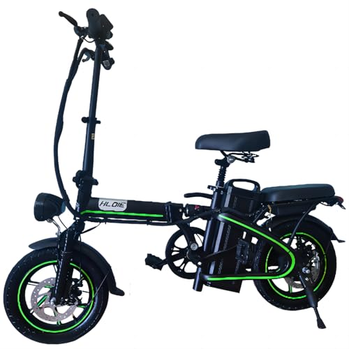 Folding Electric Bike for Adults, 500W Motor, 25MPH Max Speed Ebikes, 48V15AH Removable Battery, Up to 42 Miles, 14 Fat Tire, Multi-Shock Absorption Electric Bicycles for Women, Men