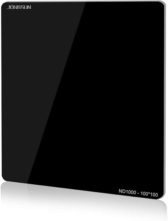 JONGSUN 100x100mm Square ND Filter, S-PRO Neutral Density Gray ND1000 Lens Filter,Ultra Slim HD 18 Layer Nano Multi-Coated, Schott B270 Optical Glass, ND1000 (3.0) 10-Stop