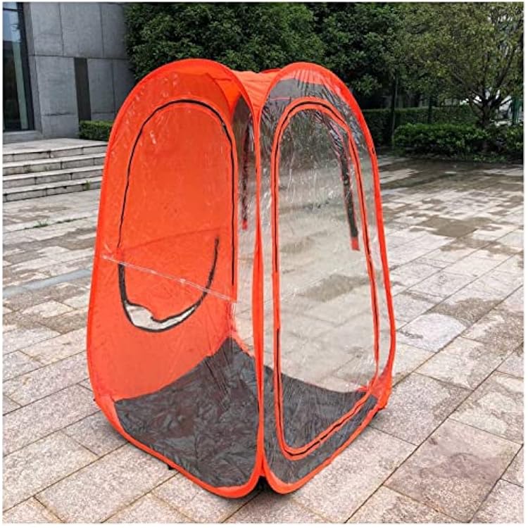 Pod All Weather Sports Tent, Outdoor Instant Pop Up Shelter for 1-2 People, Bubble Tent, Protection from Cold, Wind and Rain for Sports, with Compact Bag Color : Orange