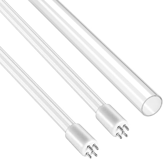 2x lamp & 1x Quartz Tubes Replace for ALTHY UVF-FS48 Whole House Water Filter Purifier