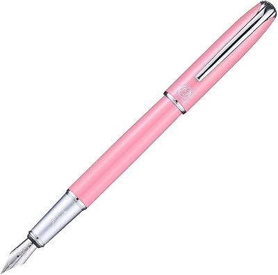 Asvine Picasso 916 Malaga Fountain pen Iridium, Fine Nib Pink Metal Classic Elegant Pen