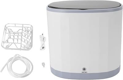 Countertop Dishwasher, 360 Degree Cleaning USB Powered Portable Mini Dishwasher Automatic Tea Cup Cleaner Efficient Cleaning Tea Remover with Cup Holder for Home Office