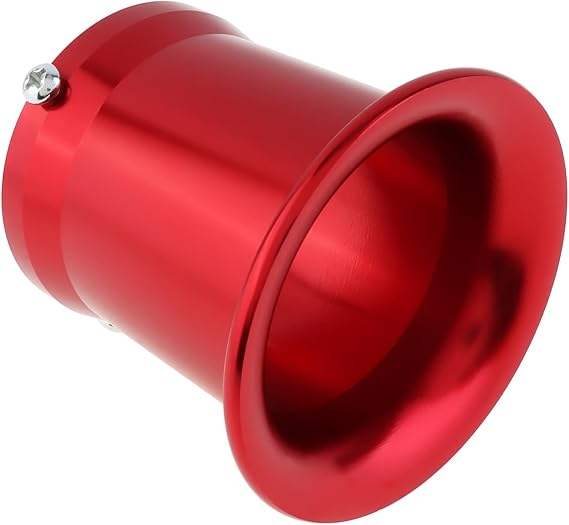 Windance 55mm CNC Aluminum Alloy Carburetor Air Filter Trumpet Velocity Stack Funnel Fit for PE VM 32mm 34mm, Carb Intake Wind Horn Cup (Red, 55mm)